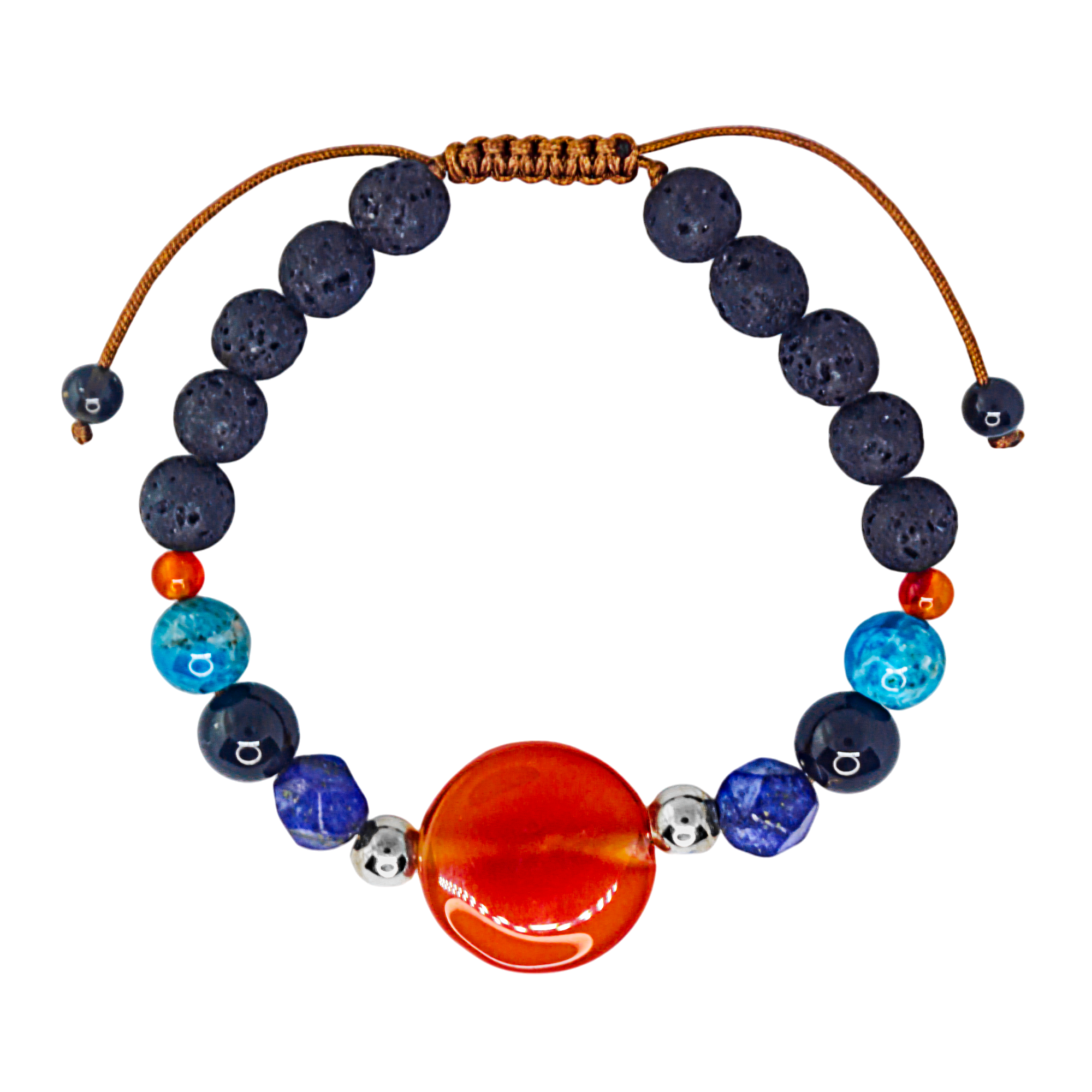 Pulsera Cornalina y Lapislázuli de Alta Protección Estilo Egipto