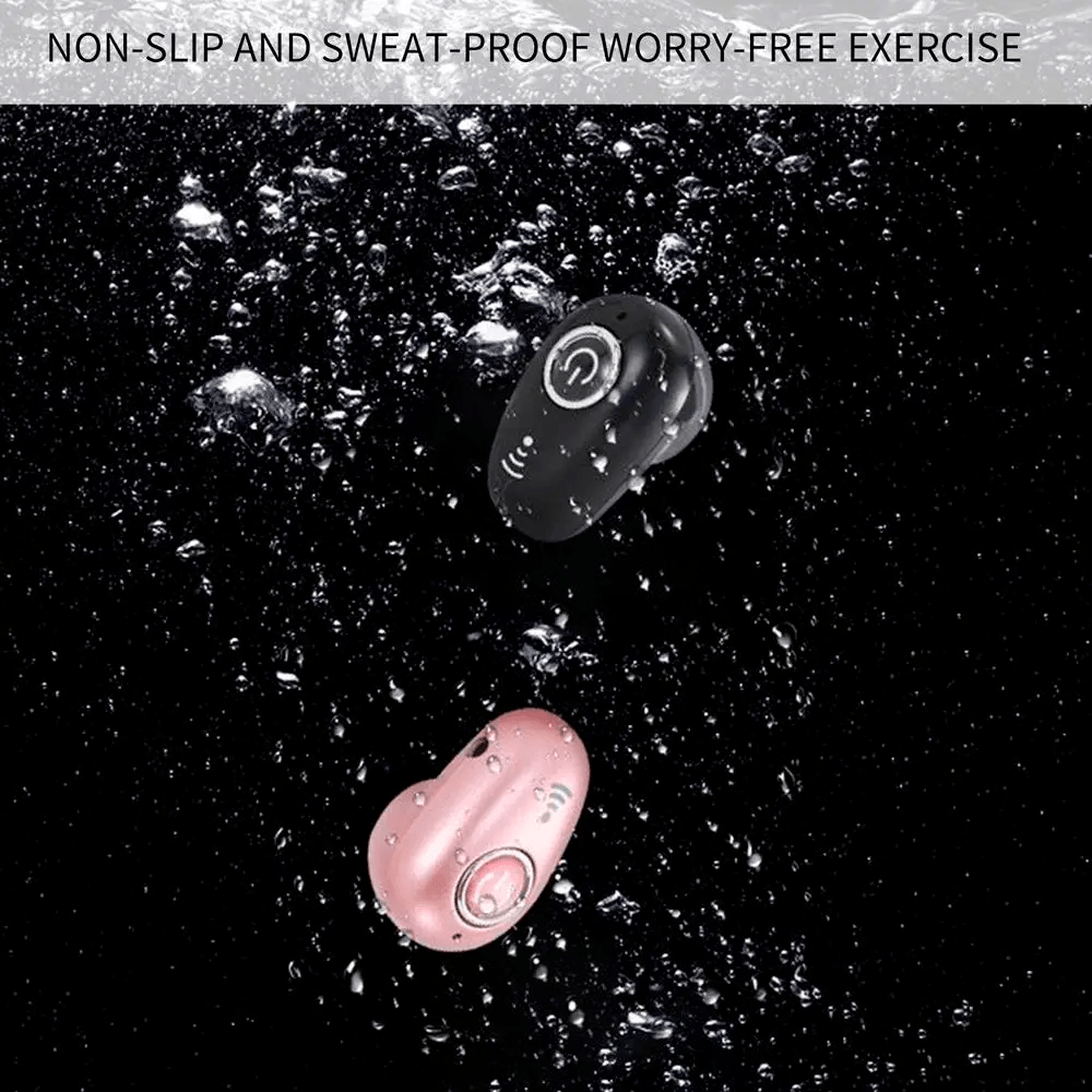 Auricular Inalambrico Mini Invisible con Microfono Audifono Reduccion de Ruido Sonido Estereo Color Negro