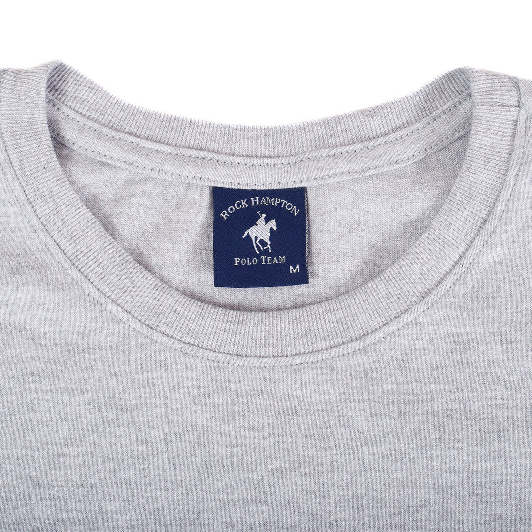 Playera Básica Gris Para Hombre Polo Team.