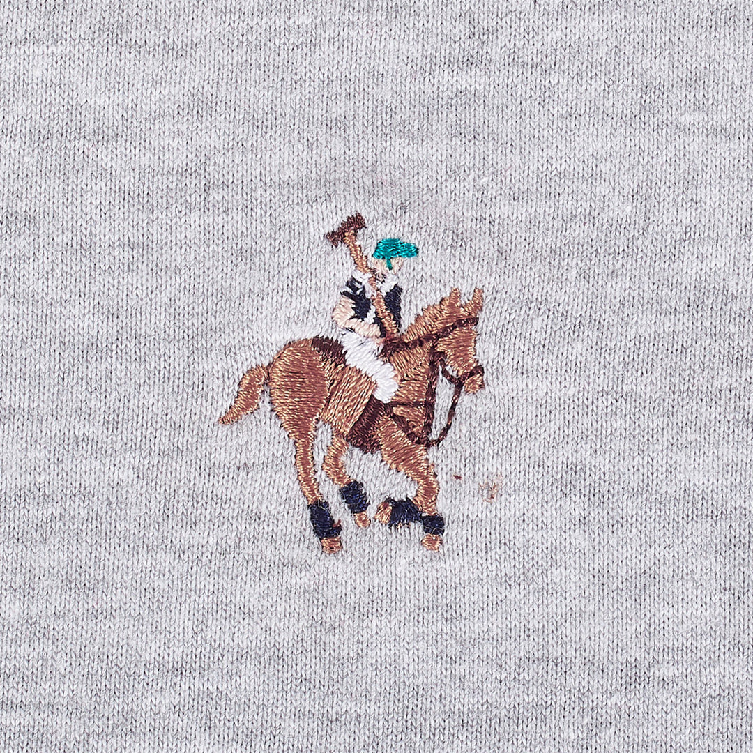 Playera Básica Gris Para Hombre Polo Team.
