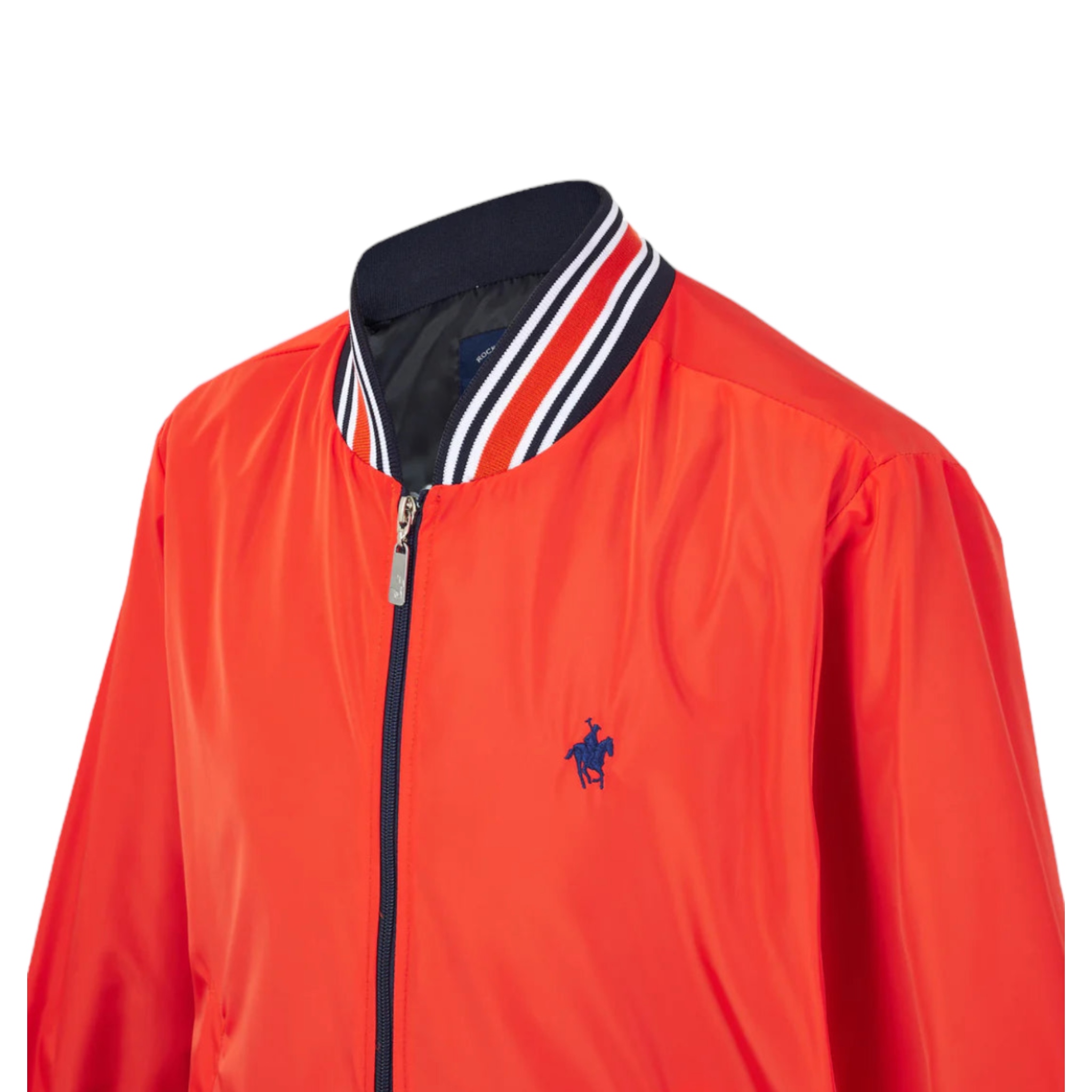 Chamarra Bomber Naranja Para Caballero Polo Team