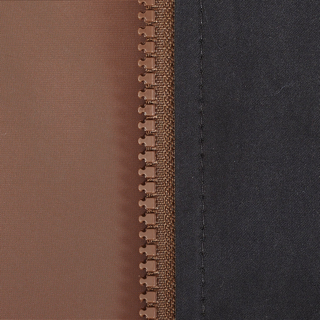 Chamarra Doble Vista Color Camello/Negro Polo Team.