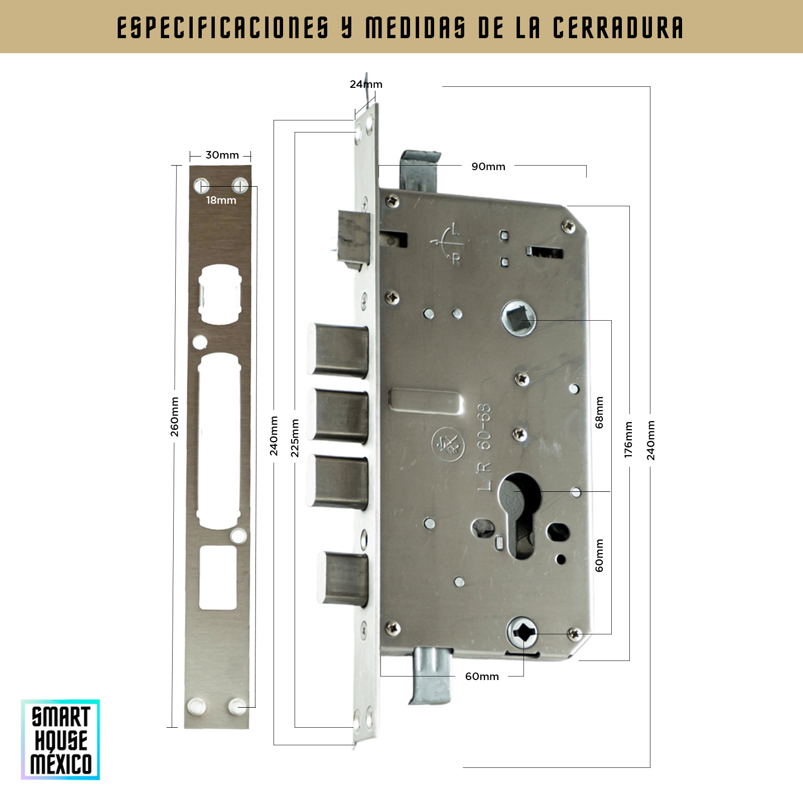 Cerradura Electrónica Inteligente Wifi De Seguridad. Con Timbre y 5