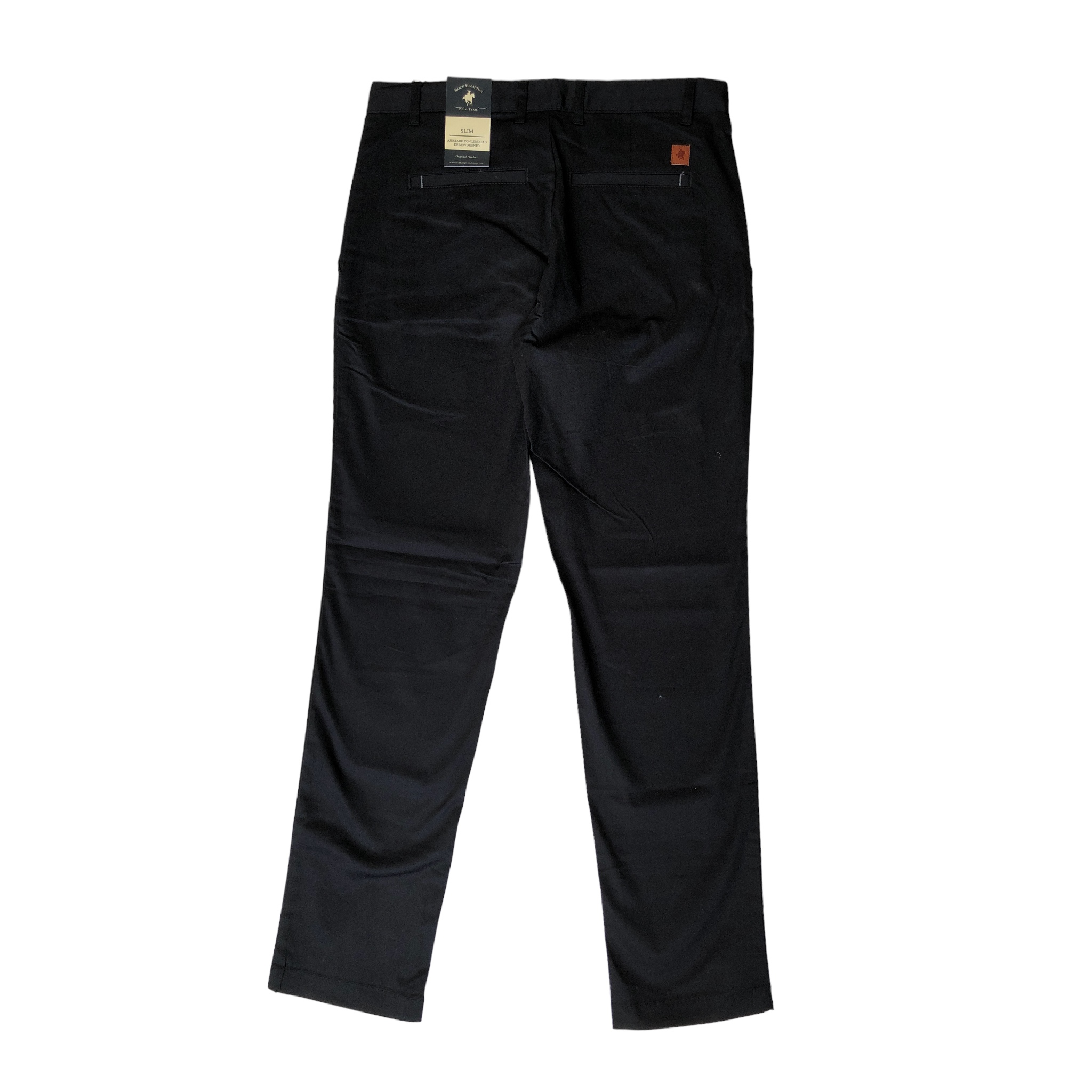Pantalón Liso Color Negro Para Caballero Polo Team