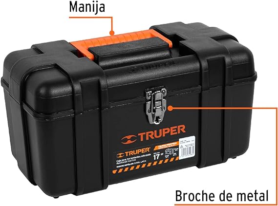 Truper CHP-17X, Caja plástica para herramientas, industrial, 17"
