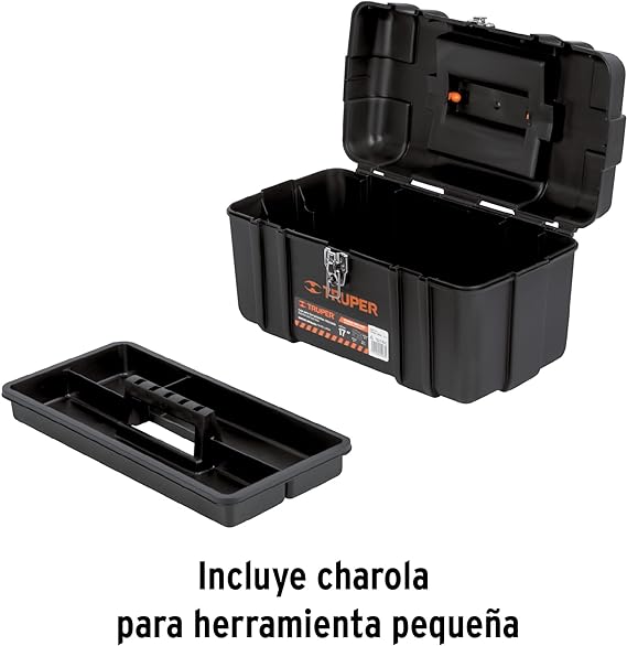 Truper CHP-17X, Caja plástica para herramientas, industrial, 17"