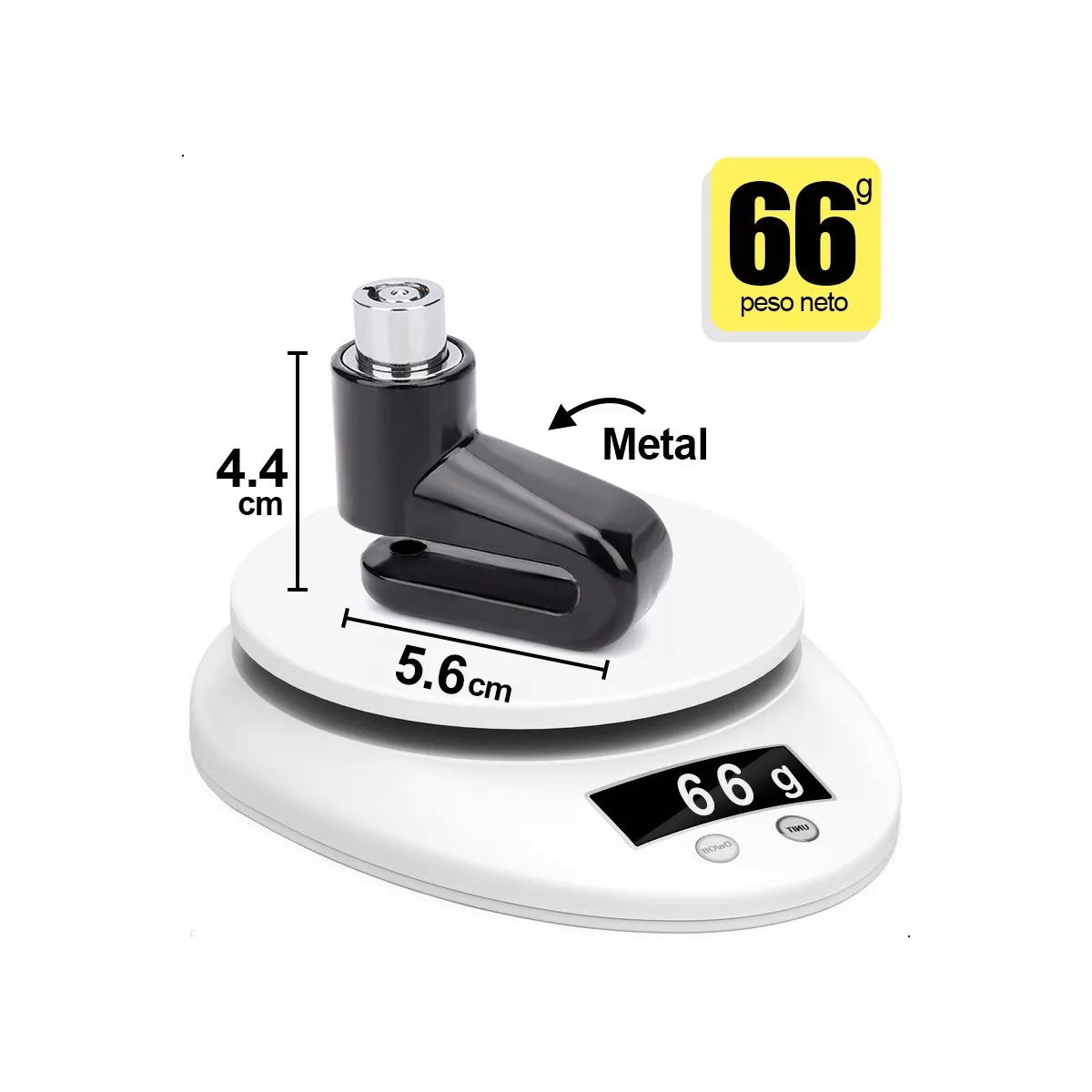 2pzs Candado Disco Moto Metal Seguro Antirrobo Disco Freno