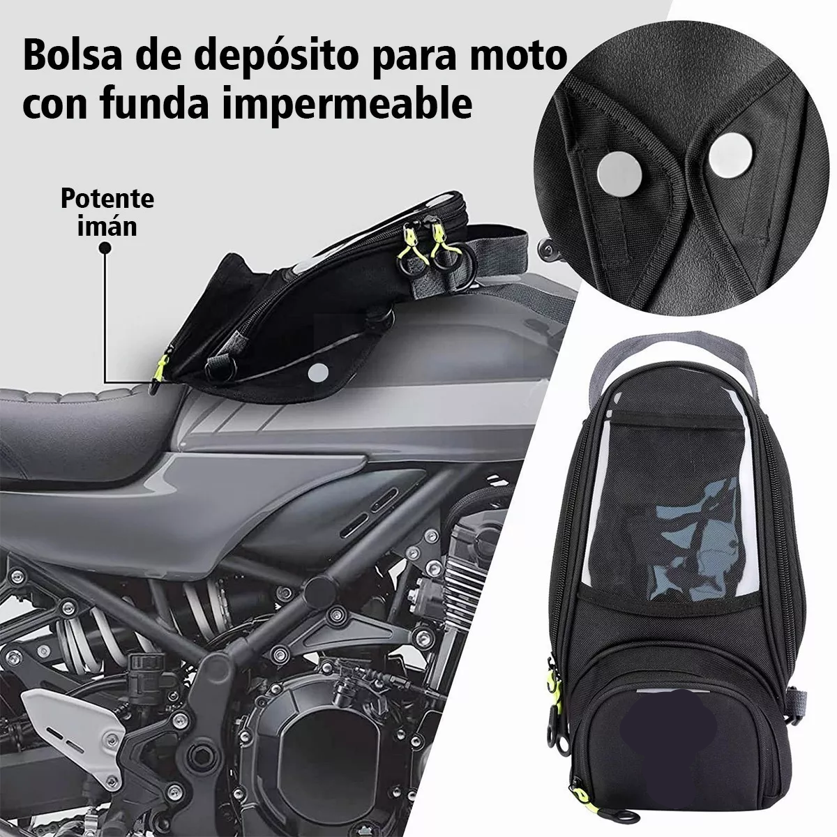 Maleta Para Tanque Iman O Correas Tank Bag Moto