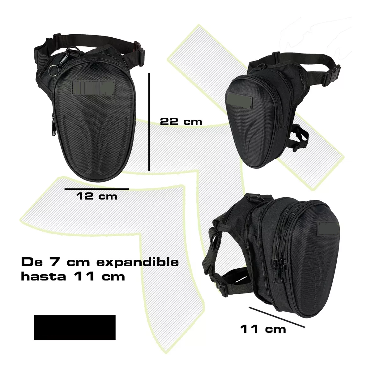 Piernera Motociclista Pm03 Rigida Expandible Moto