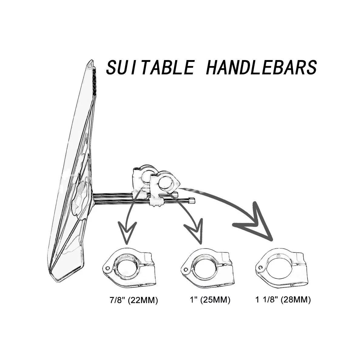 Parabrisas Moto Universal Kawasaki Yamaha Pulsar Suzuki Negro