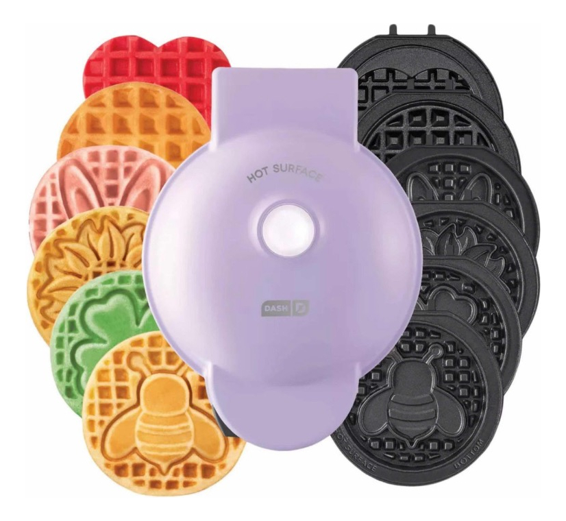Mini Wafflera Dash 7 Placas Intercambiables + Estuche Almace