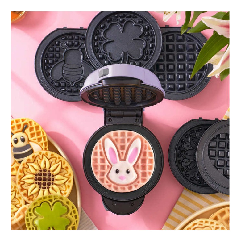 Mini Wafflera Dash 7 Placas Intercambiables + Estuche Almace