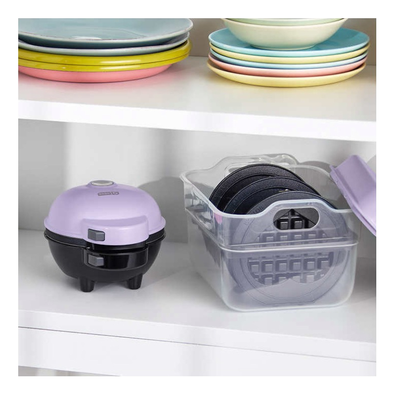 Mini Wafflera Dash 7 Placas Intercambiables + Estuche Almace