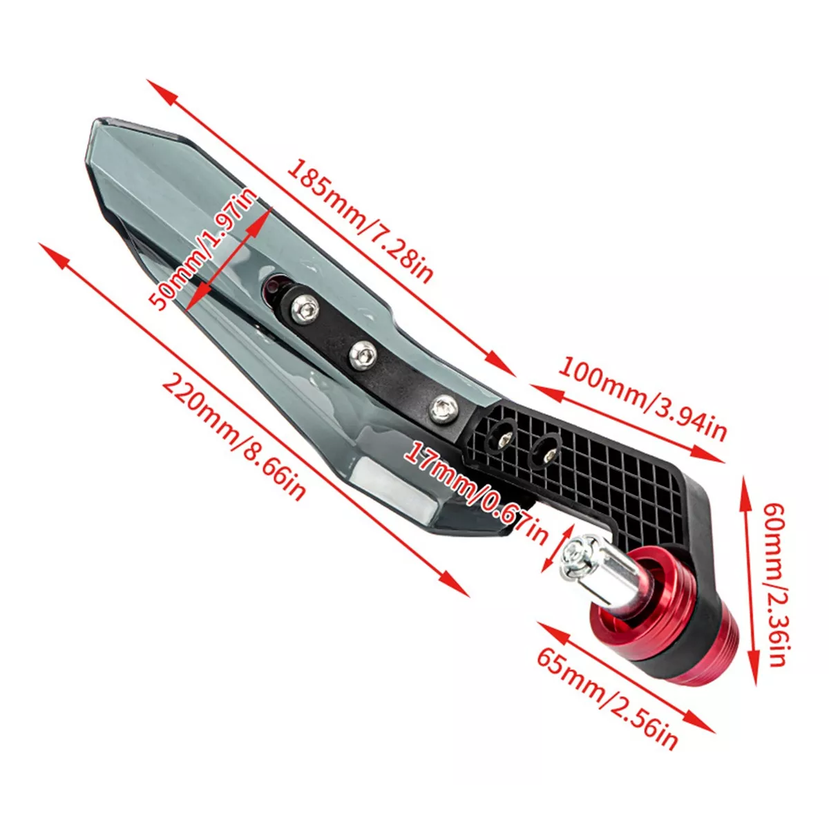 Cubre Puños Hand Guard Alma Metalica Italika Ns Yamaha Ktm Negro