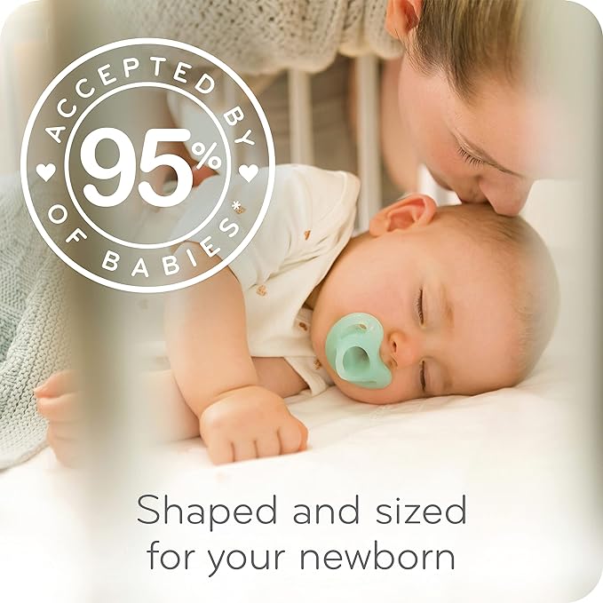 A NUK - Chupetes de ortodoncia cómodos, 0-6 meses, 3 unidades (paquete de 1)