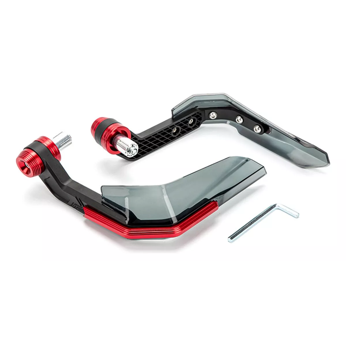 Cubre Puños Hand Guard Alma Metalica Italika Ns Yamaha Ktm Rojo