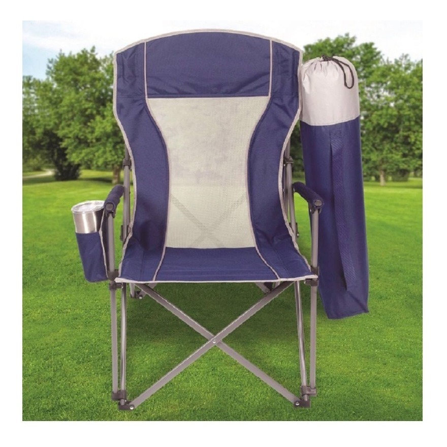 2 Sillas Plegables Para Camping Pesca Playa Azules.