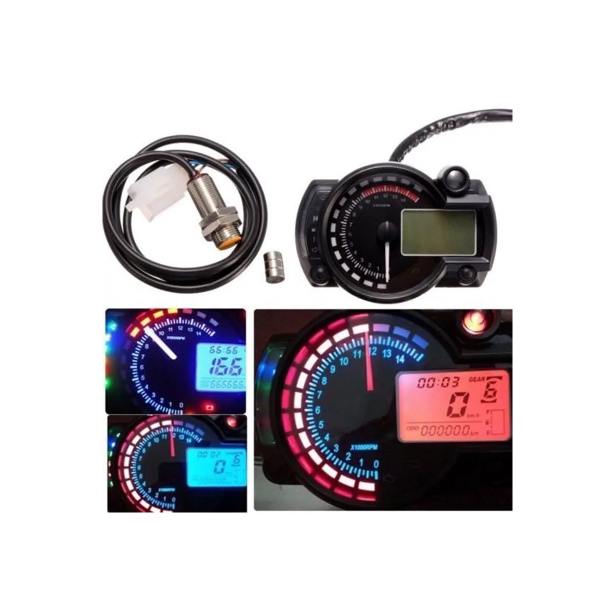 Motocicleta Digital Lcd Odómetro Velocímetro