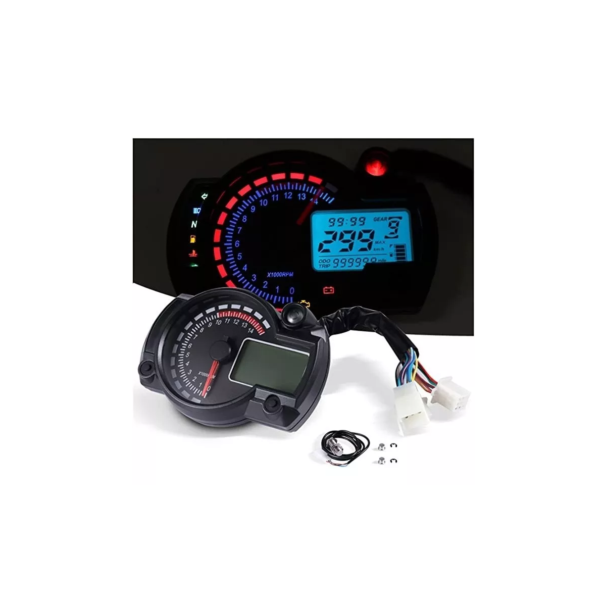 Motocicleta Digital Lcd Odómetro Velocímetro