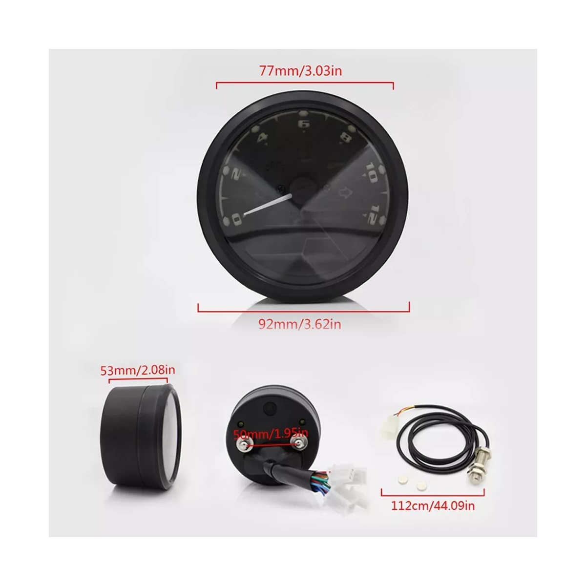 Odómetro Tacómetro Lcd De 12000rpm Para Motocicleta