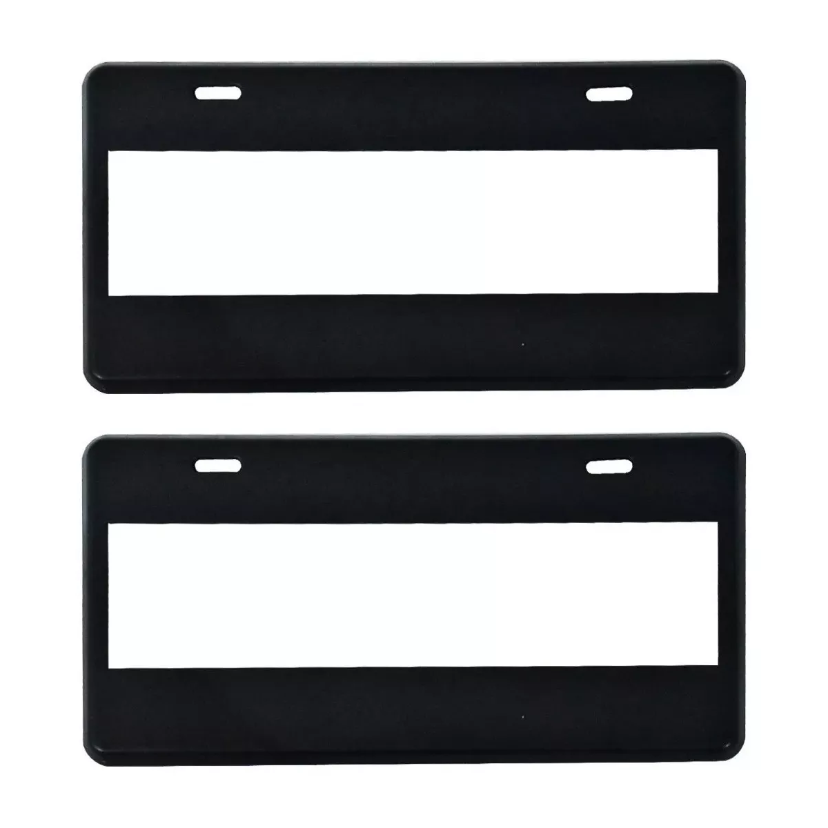 Juego De Porta Placas Tipo Europeo Negro Liso Universal