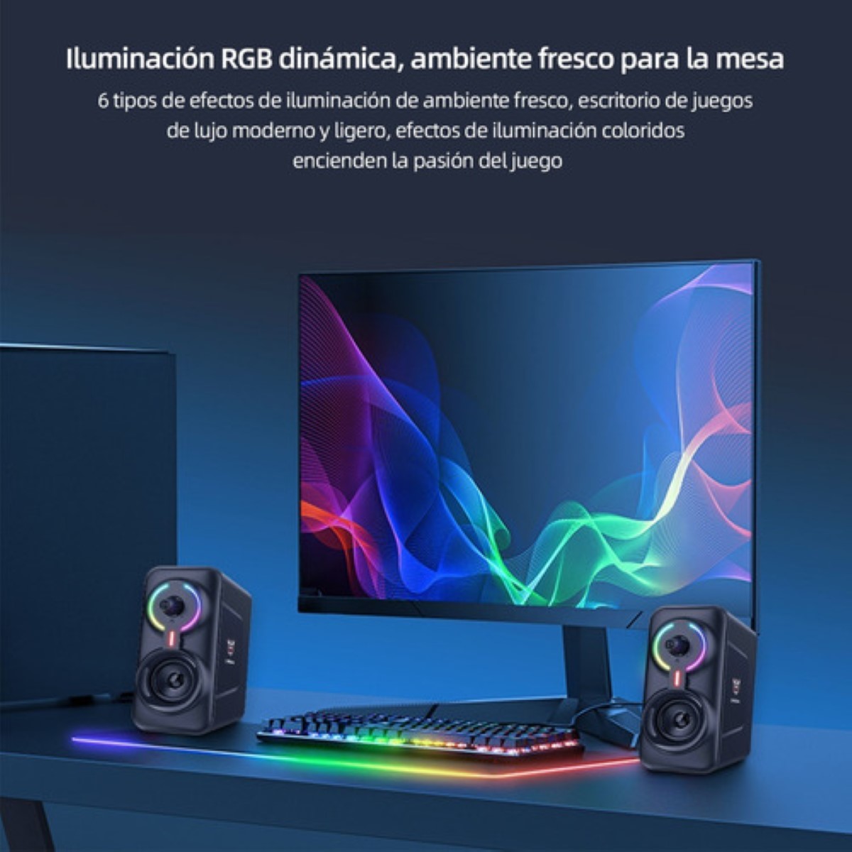 "Bocina Para Pc Gamer Altavoces Pc L6 Con Bluetooth Portátil 2 Pz "