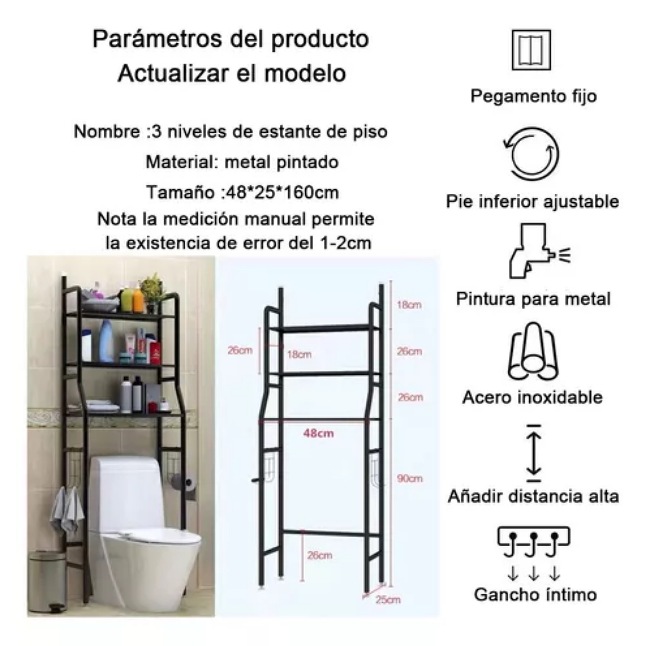 Repisa Mueble Para Baño Estante Organizadores Accesorios