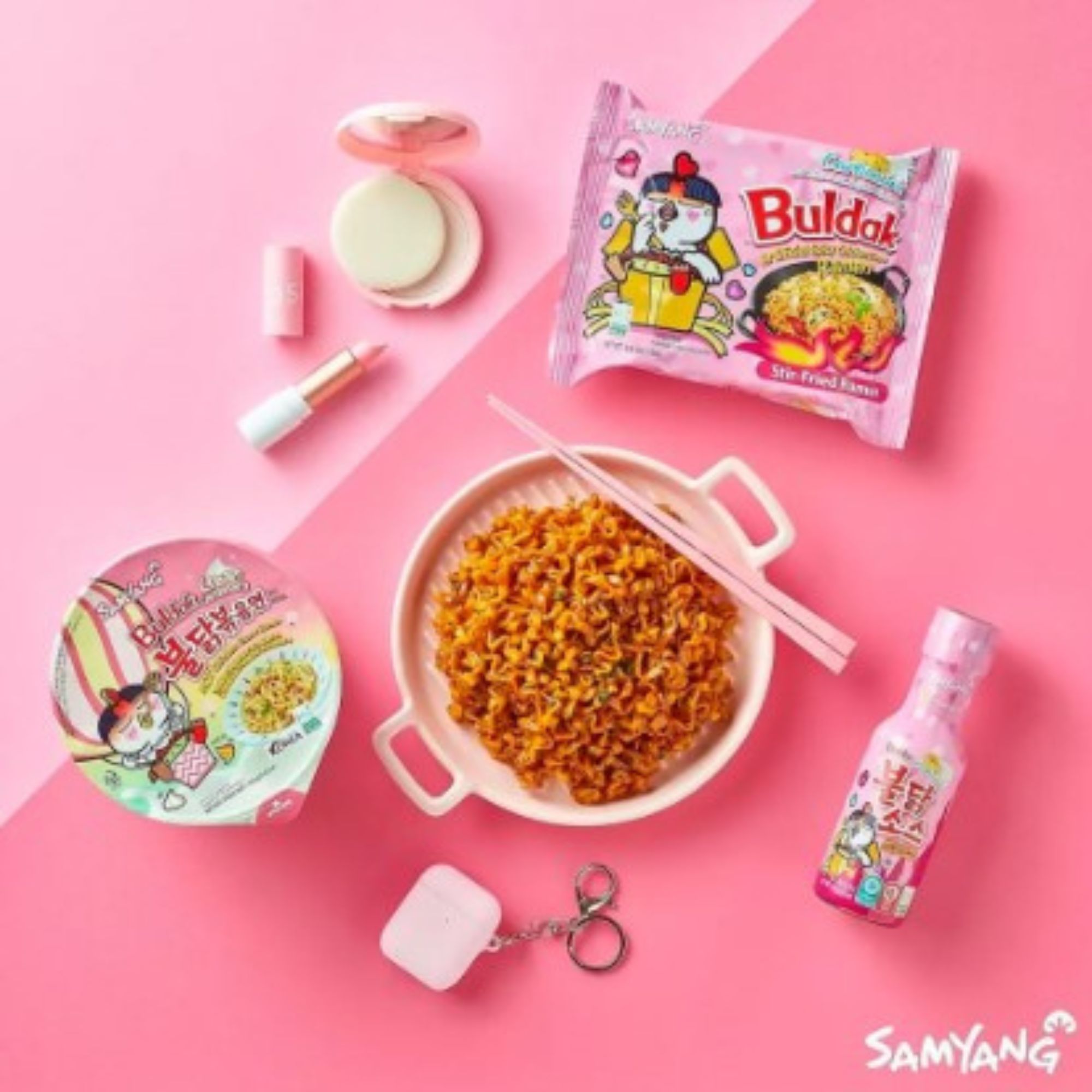 Sopa Instantánea Ramen Coreana Buldak Big Bowl Sabor Cremosa de 16 Piezas