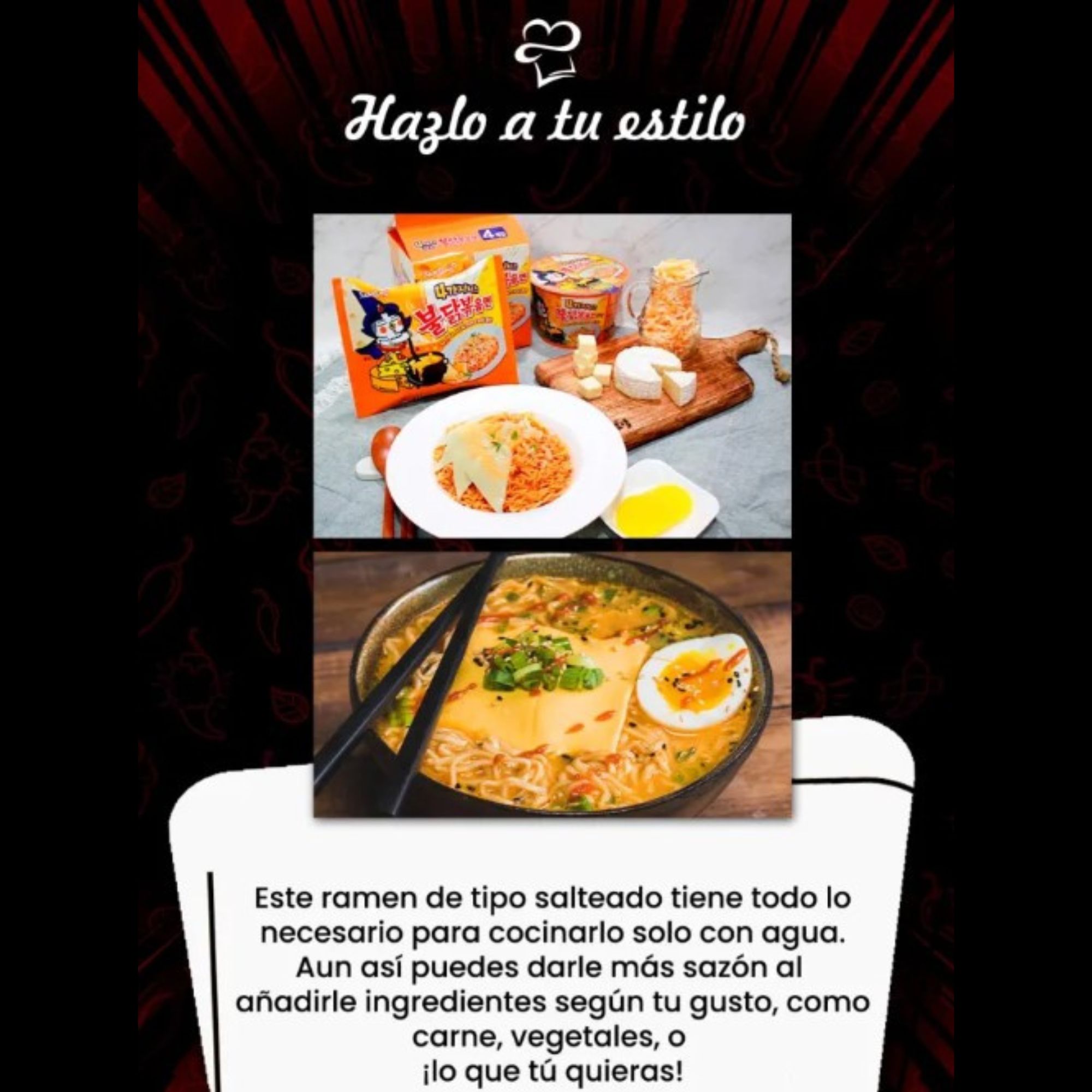 Sopa Instantánea Ramen Coreana Buldak Big Bowl Sabor 4 Quesos de 5 Piezas