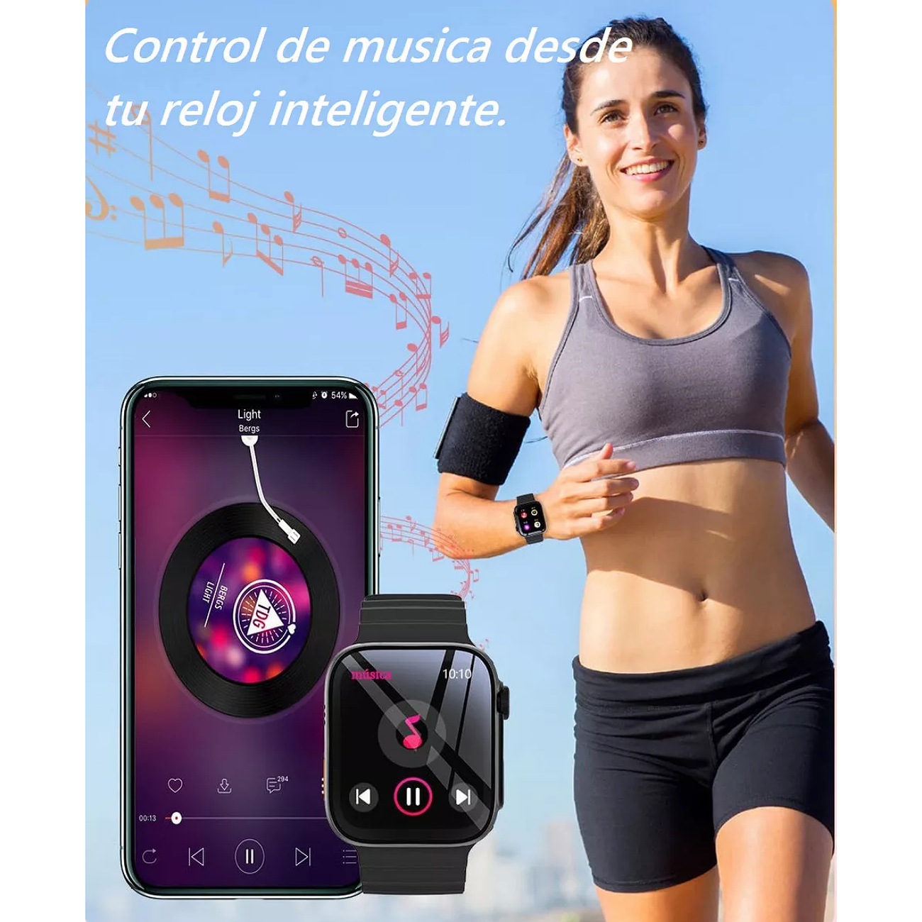 Reloj inteligente Isdewatch T800 Ultra 2 Smartwatch Función De Doble Toque Llamadas Notificaciones Deportes Sensor De Ritmo Cardiaco Negro