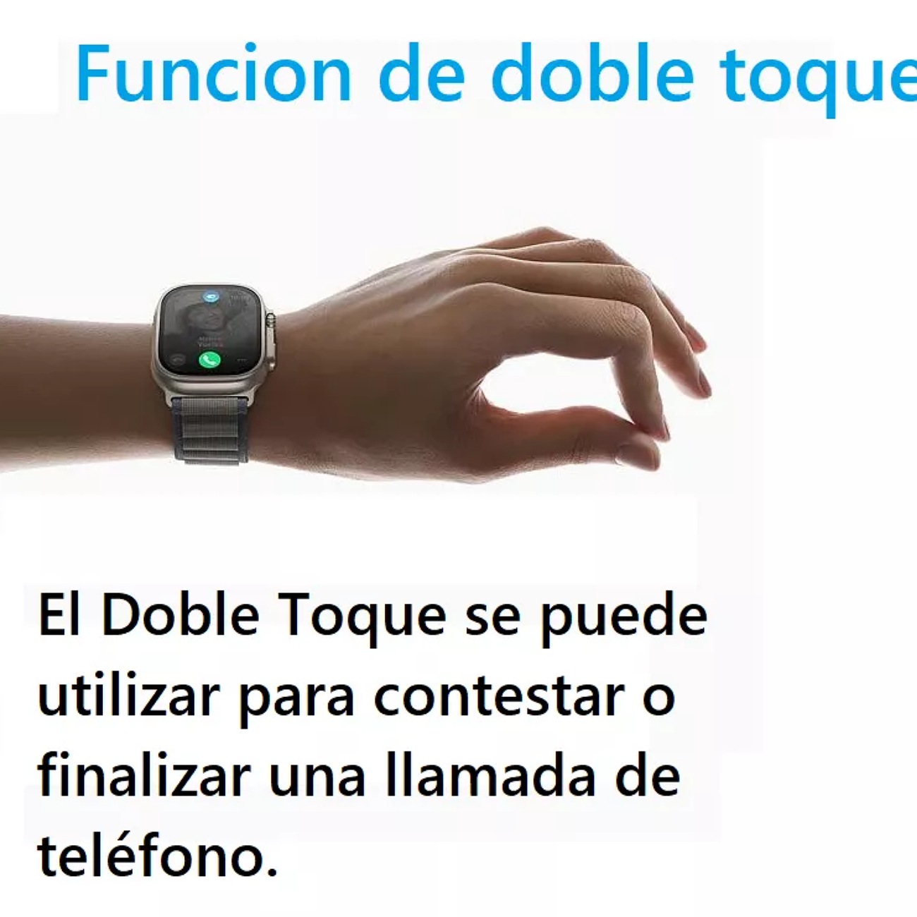 Reloj inteligente Isdewatch T800 Ultra 2 Smartwatch Función De Doble Toque Llamadas Notificaciones Deportes Sensor De Ritmo Cardiaco Negro
