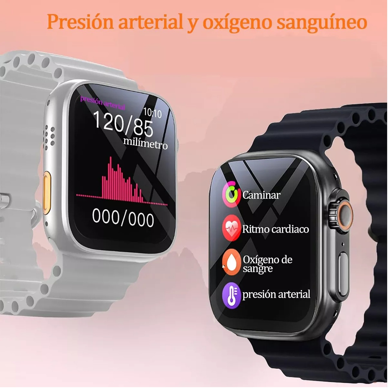 Reloj inteligente Isdewatch T800 Ultra 2 Smartwatch Función De Doble Toque Llamadas Notificaciones Deportes Sensor De Ritmo Cardiaco Negro