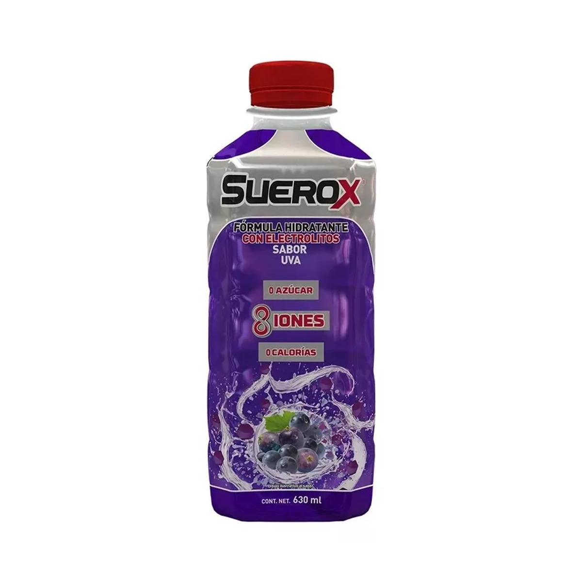 Bebida Rehidratante Suerox Uva 10 Piezas de 630 ml c/u