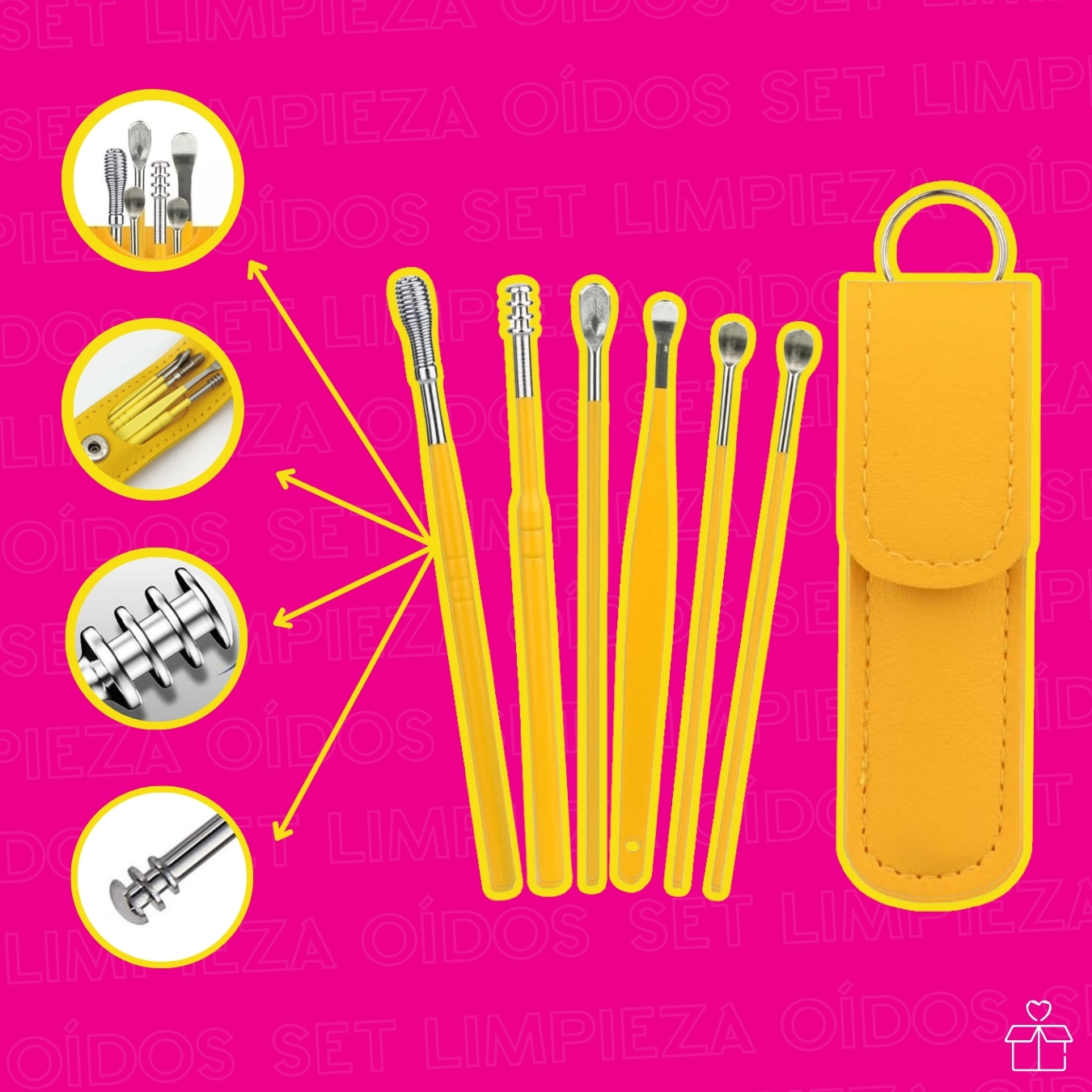 Set Herramientas Para Limpieza De Oídos.