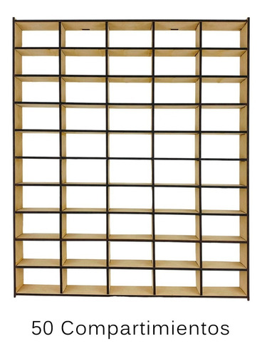 Exhibidor Para Carritos Hotwheels 50 Espacios Mdf