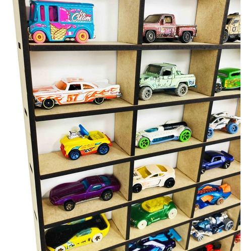 Exhibidor Para Carritos Hotwheels 50 Espacios Mdf
