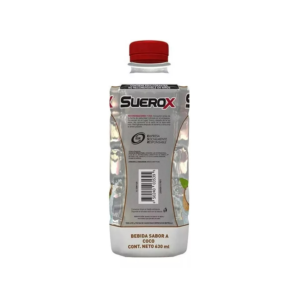 Bebida Rehidratante Suerox Coco 10 Piezas de 630 ml c/u