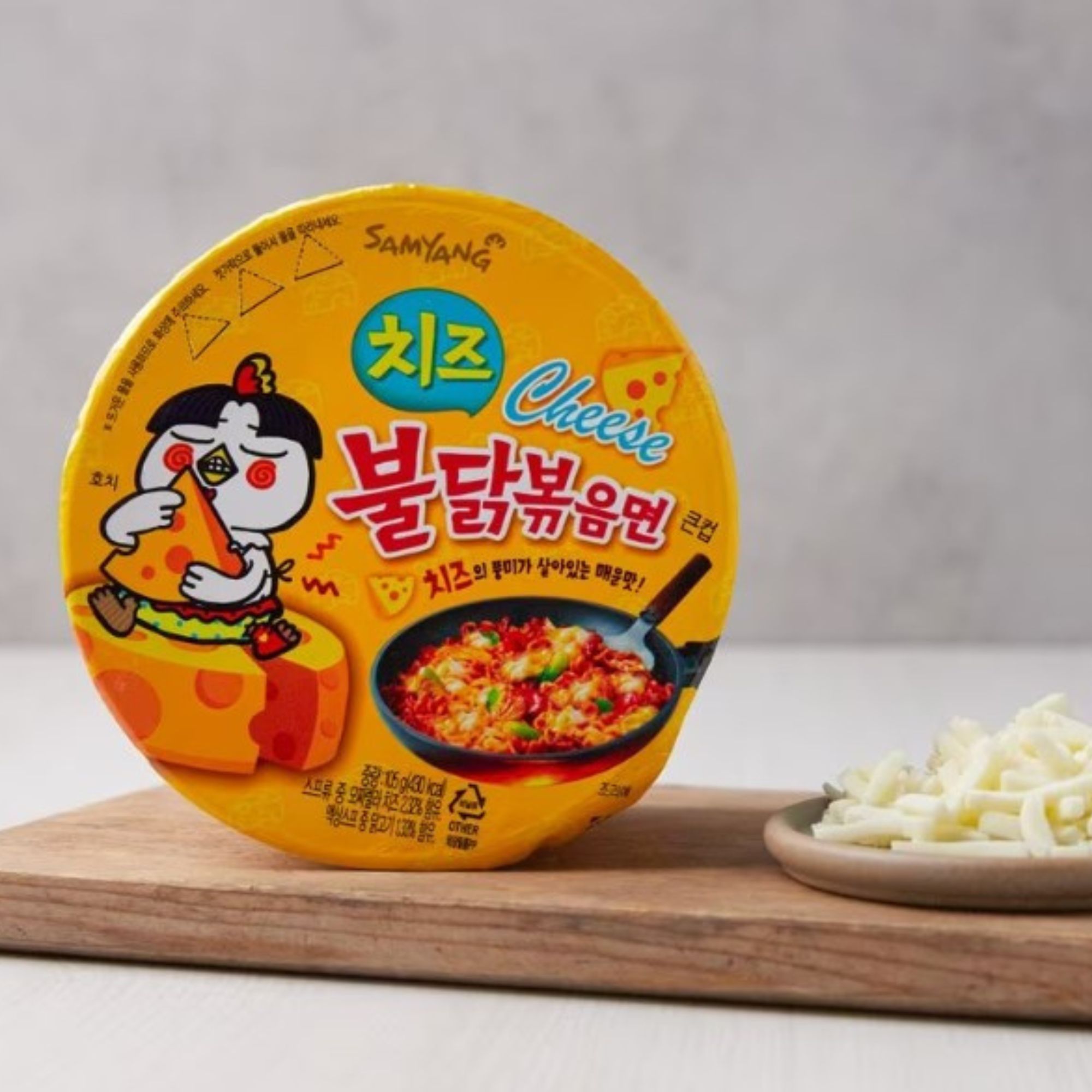 Sopa Instantánea Ramen Coreana Buldak Big Bowl Sabor Queso de 5 Piezas