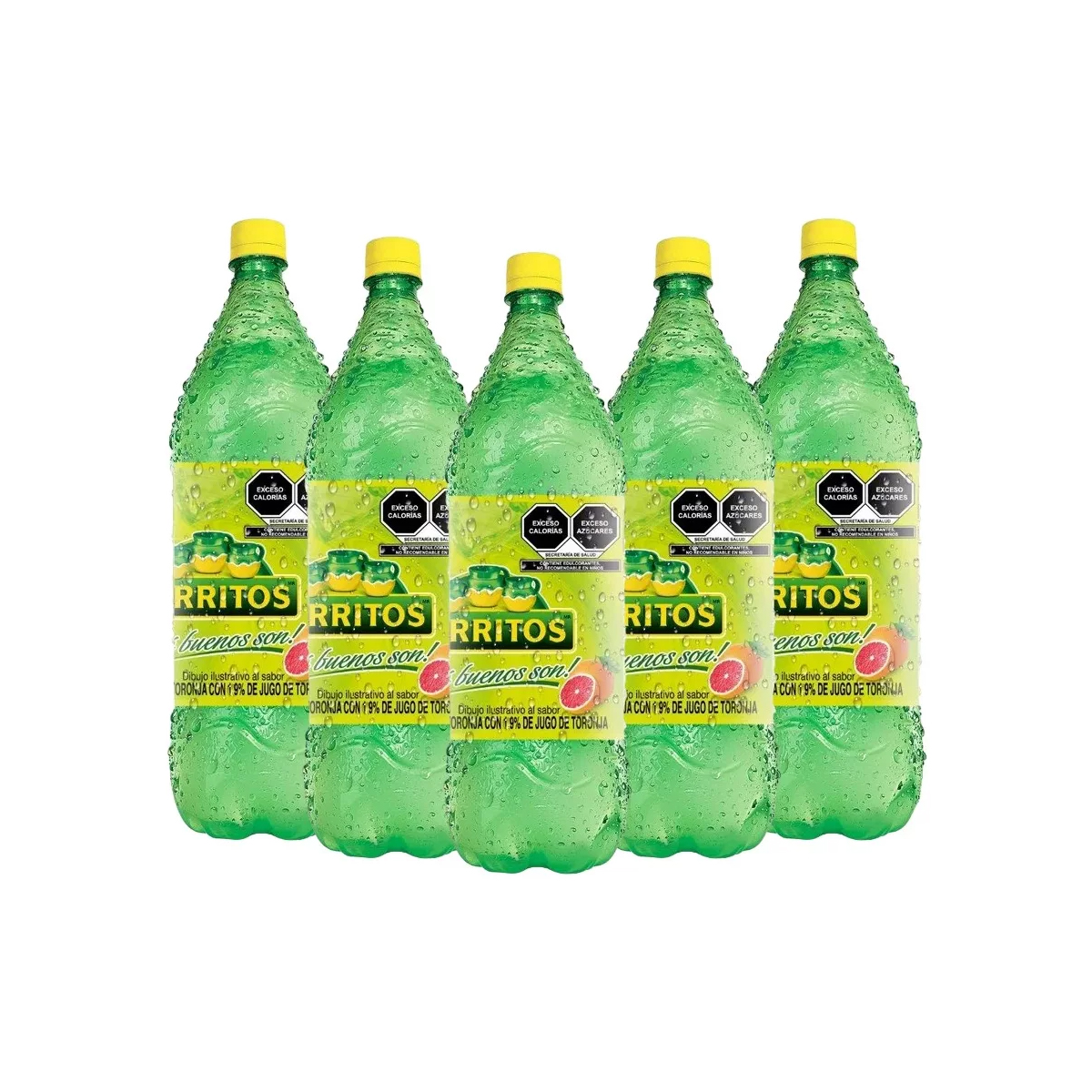 Jarrito Refresco Toronja 5 Piezas de 2 Lt c/u