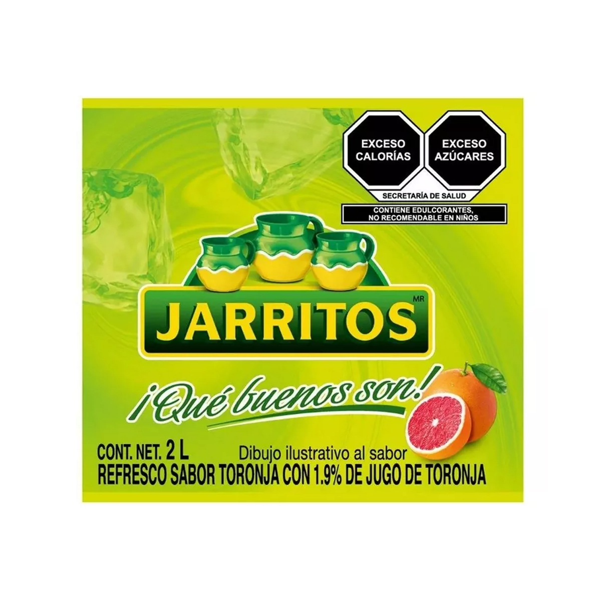 Jarrito Refresco Toronja 8 Piezas de 2 Lt c/u