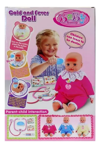 Muñeco Bebé De Juguete Sonido Llora Y Ríe Juega Al Doctor Amarillo.