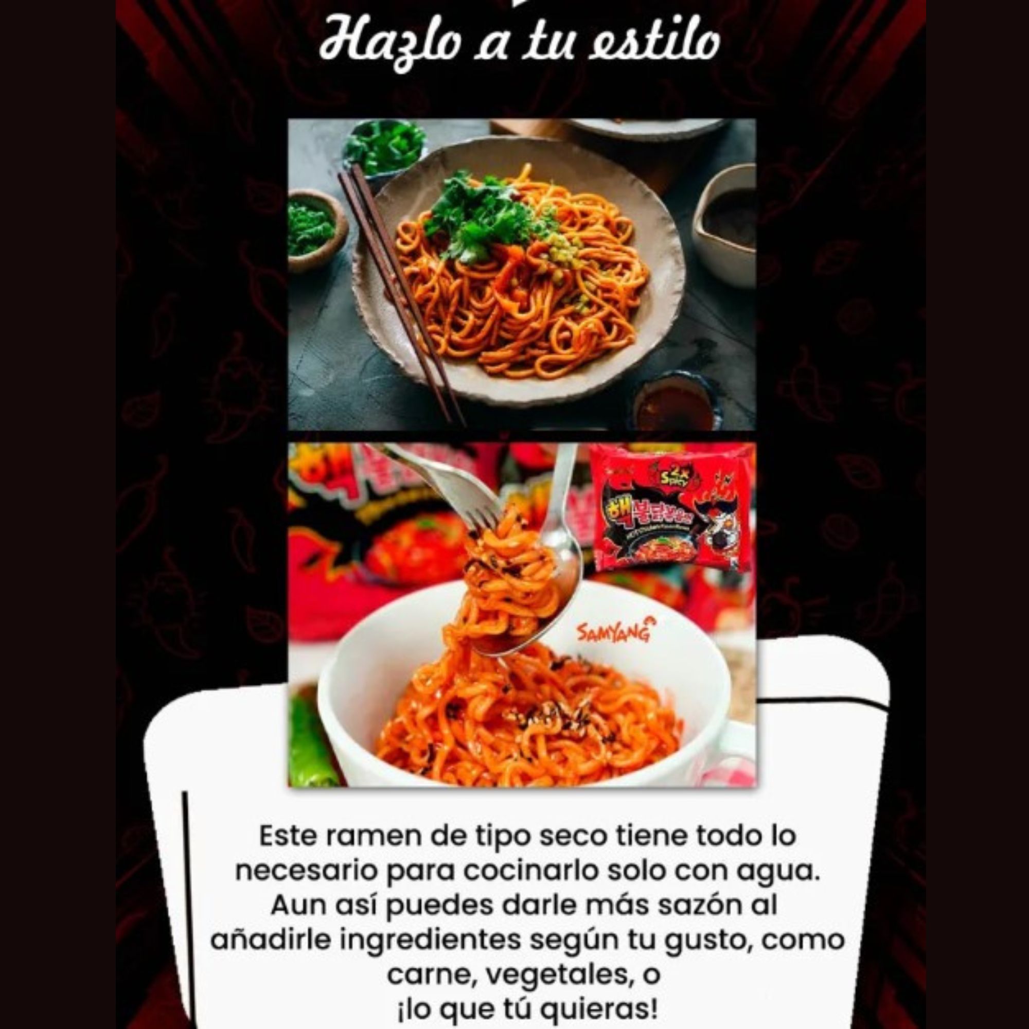 Sopa Instantánea Ramen Coreana Buldak Big Bowl Sabor Doble Picante de 5 Piezas