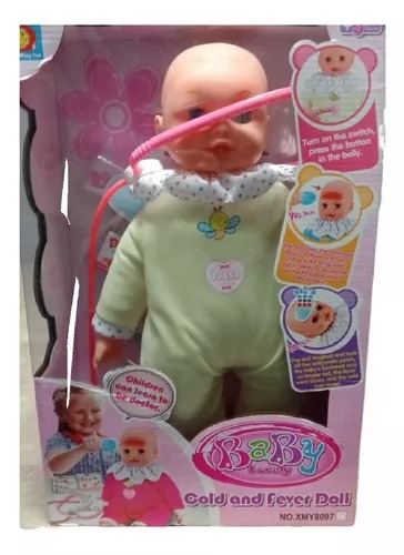 Muñeco Bebé De Juguete Sonido Llora Y Ríe Juega Al Doctor Amarillo.