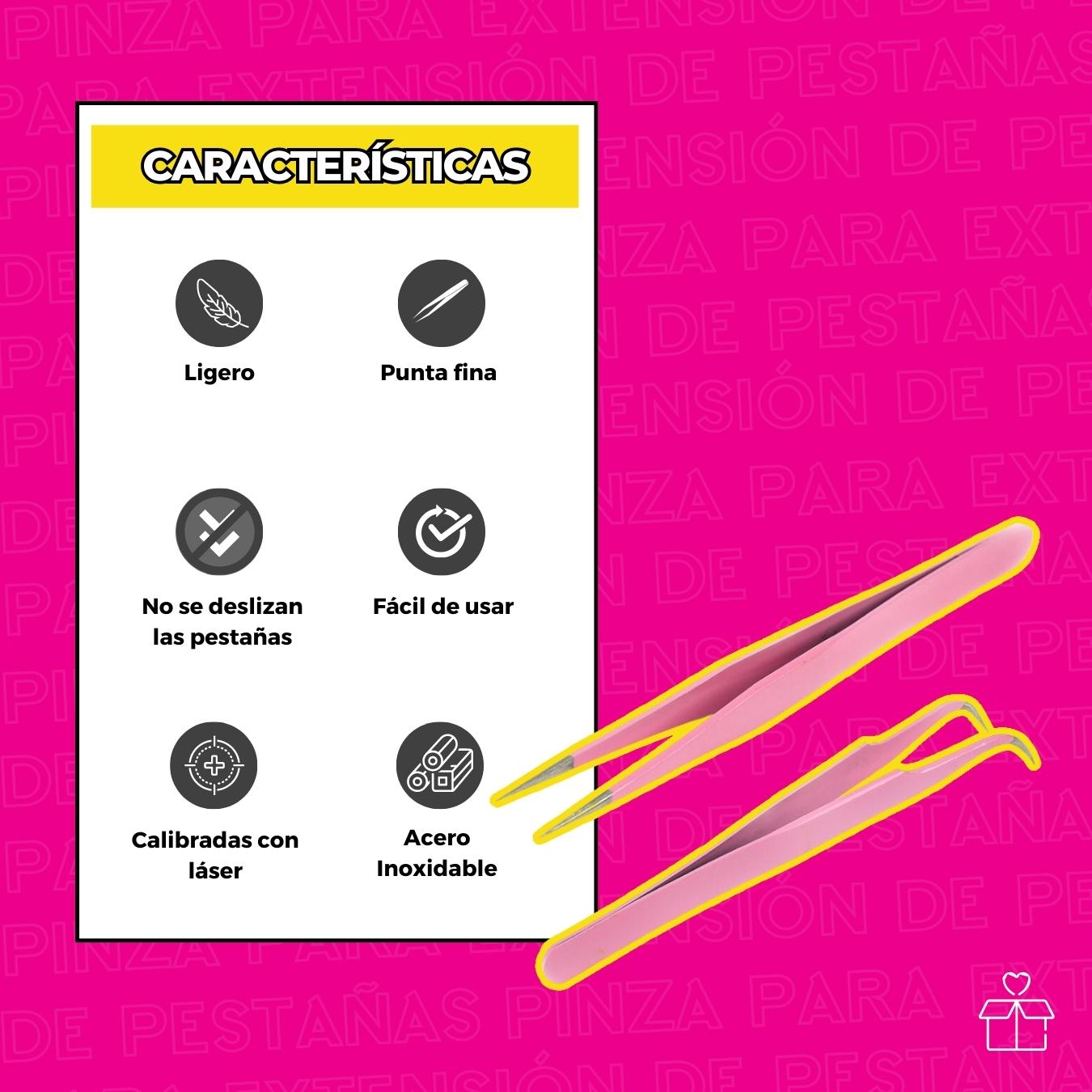 2 Piezas De Pinzas Para Extensiones Pestañas Postizas Mink.