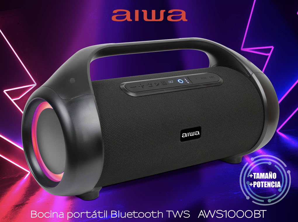 Parlante Aiwa AWS1000BT Bluetooth 90W RMS Boombox
