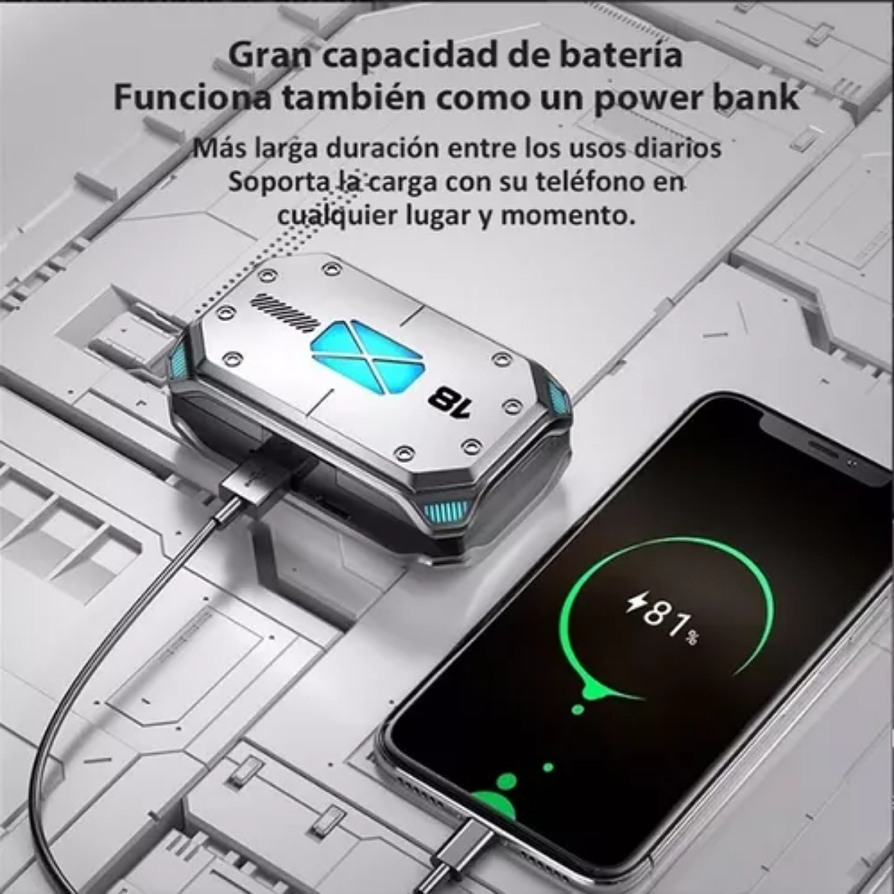 Audífonos Bluetooth M41 Tws Hd Reducción Ruido Audicularer Color Gris