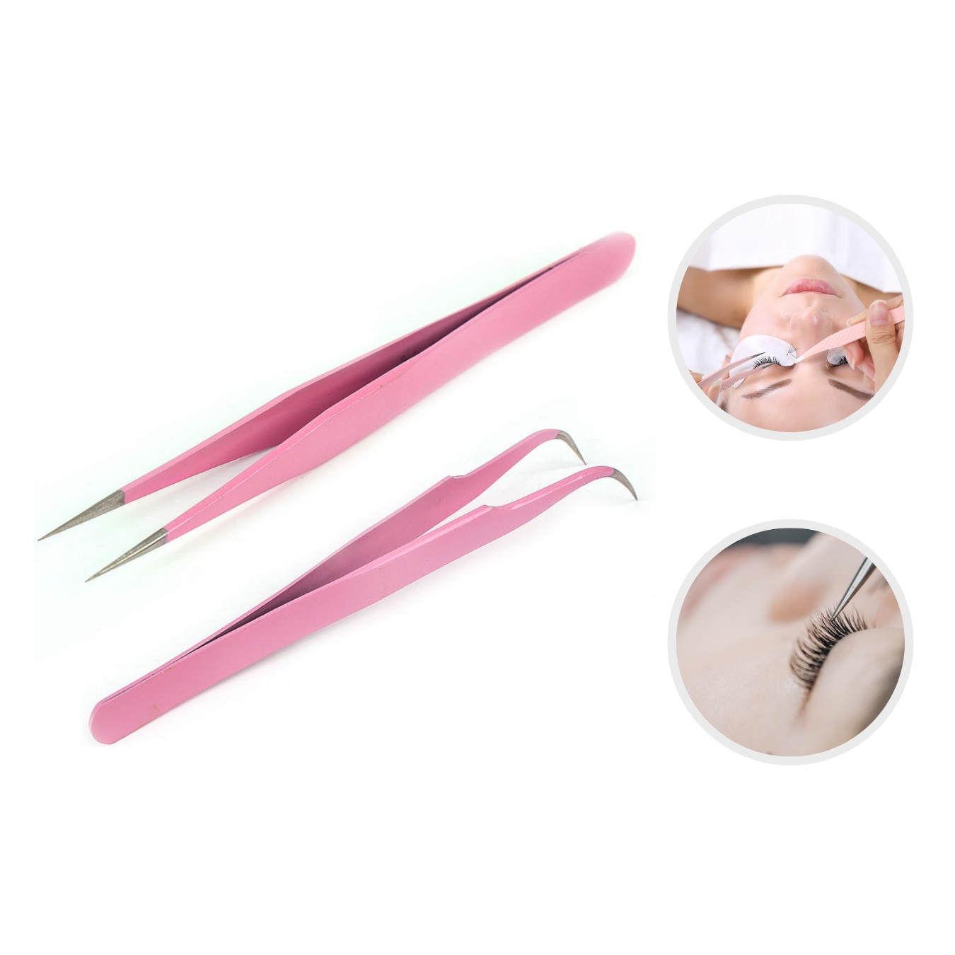 2 Piezas De Pinzas Para Extensiones Pestañas Postizas Mink.