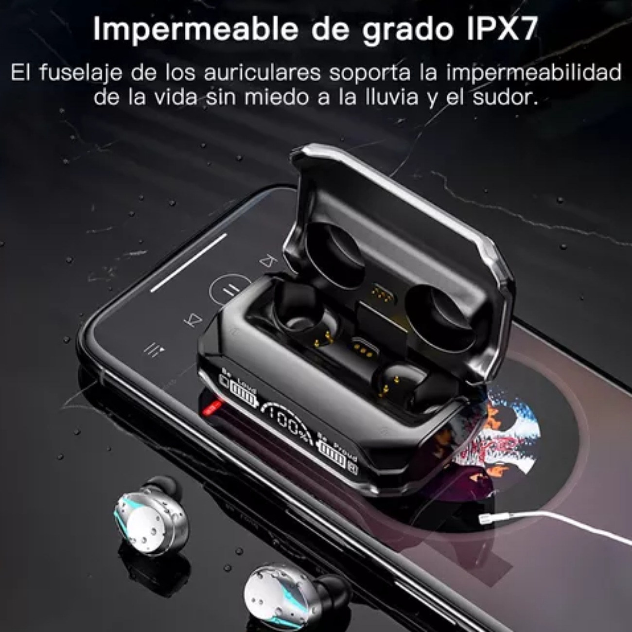 Audífonos Bluetooth M41 Tws Hd Reducción Ruido Audicularer Color Gris