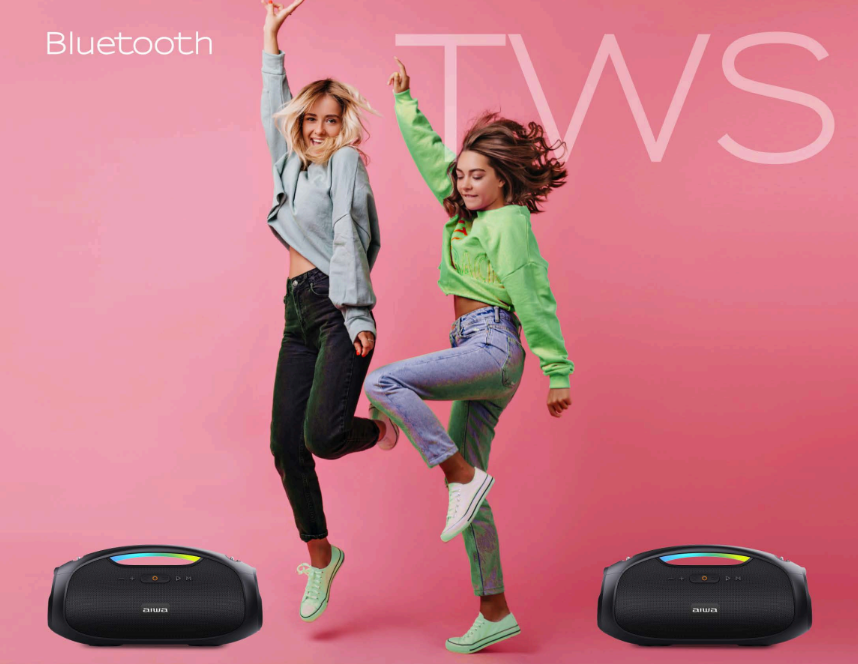 Bocina Portátil Bluetooth Waterproof Aiwa Boombox AWS244BT