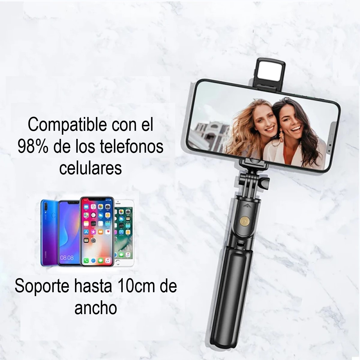 Bastón Palo Selfie inalámbrico cámara deportiva soporte trípode Bluetooth extensible iPhone Cel